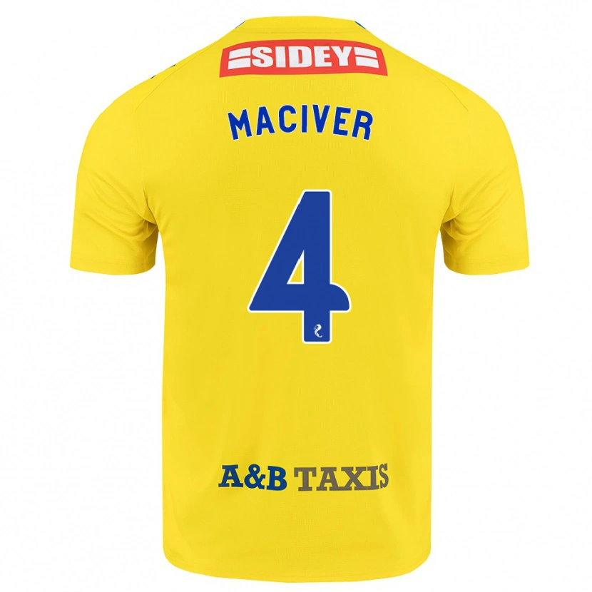 Danxen Kinder Ellie Maciver #4 Gelb Blau Schwarz Auswärtstrikot Trikot 2026/27 T-Shirt