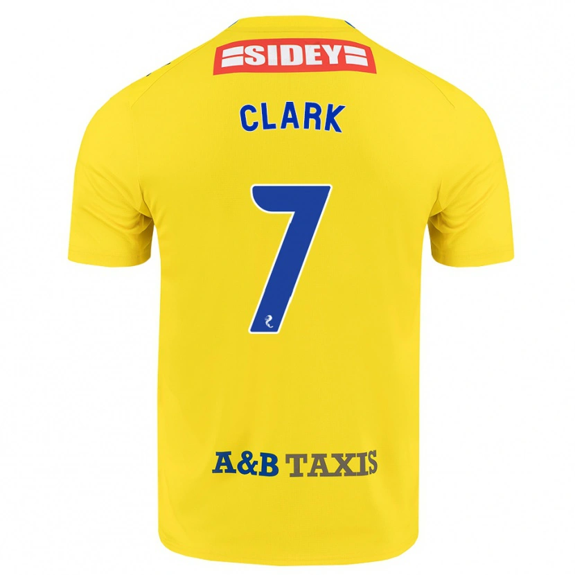 Danxen Kinder Arran Clark #7 Gelb Blau Schwarz Auswärtstrikot Trikot 2026/27 T-Shirt