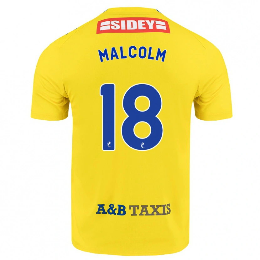 Danxen Kinder Jodie Malcolm #18 Gelb Blau Schwarz Auswärtstrikot Trikot 2026/27 T-Shirt
