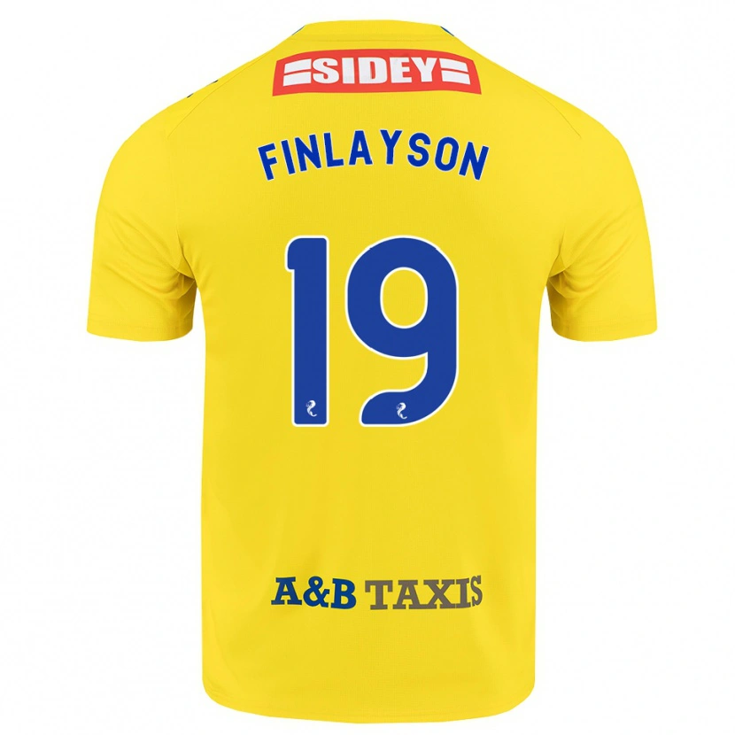 Danxen Kinder Danny Finlayson #19 Gelb Blau Schwarz Auswärtstrikot Trikot 2026/27 T-Shirt