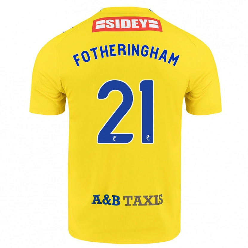 Danxen Kinder Kai Fotheringham #21 Gelb Blau Schwarz Auswärtstrikot Trikot 2026/27 T-Shirt