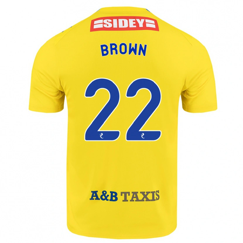 Danxen Kinder Cameron Brown #22 Gelb Blau Schwarz Auswärtstrikot Trikot 2026/27 T-Shirt