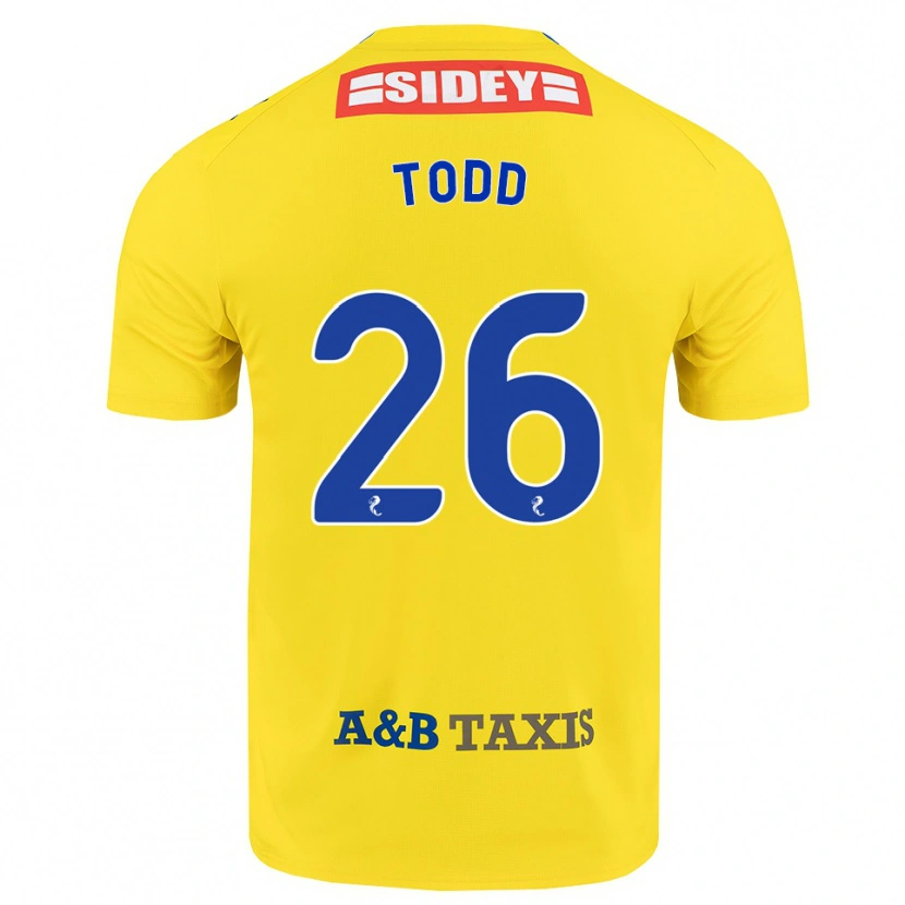 Danxen Kinder Matty Todd #26 Gelb Blau Schwarz Auswärtstrikot Trikot 2026/27 T-Shirt