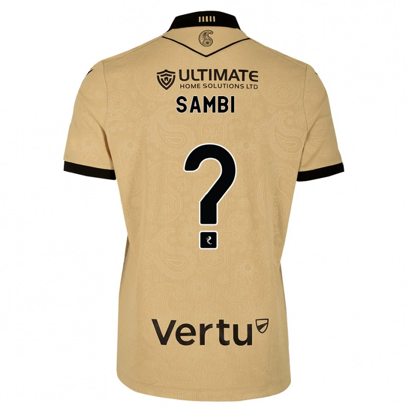Danxen Kinder Jaspreet Sambi #0 Burlywood Schwarz Auswärtstrikot Trikot 2026/27 T-Shirt