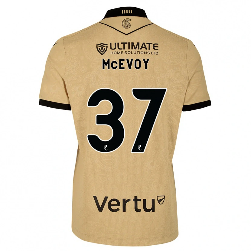 Danxen Kinder Carrick Mcevoy #37 Burlywood Schwarz Auswärtstrikot Trikot 2026/27 T-Shirt