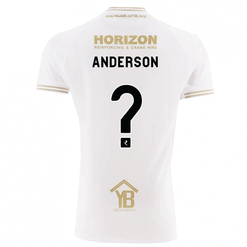Danxen Kinder Brogan Anderson #0 Weizen Weiß Auswärtstrikot Trikot 2026/27 T-Shirt
