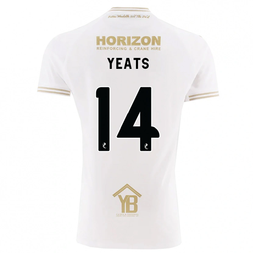 Danxen Kinder Finn Yeats #14 Weizen Weiß Auswärtstrikot Trikot 2026/27 T-Shirt