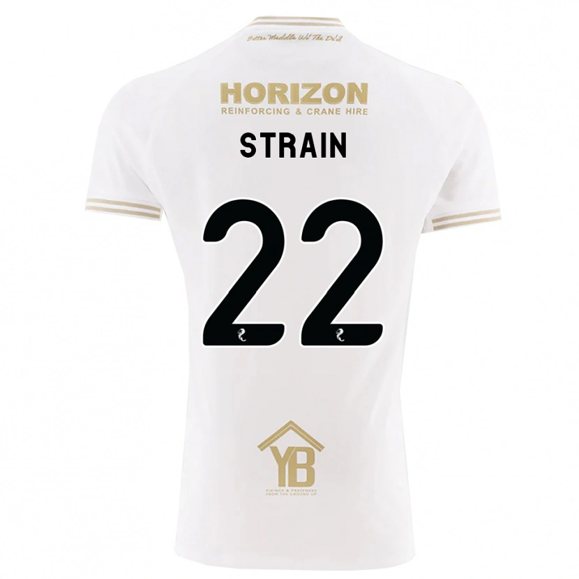 Danxen Kinder Ryan Strain #22 Weizen Weiß Auswärtstrikot Trikot 2026/27 T-Shirt