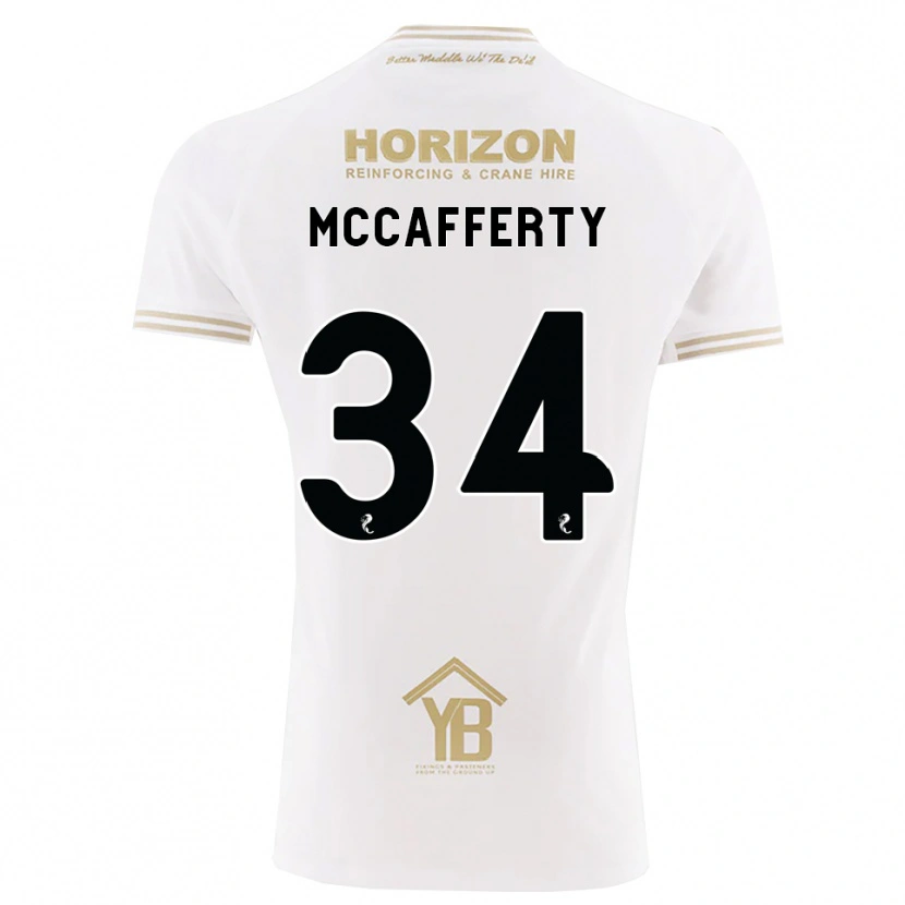 Danxen Kinder Flynn Mccafferty #34 Weizen Weiß Auswärtstrikot Trikot 2026/27 T-Shirt