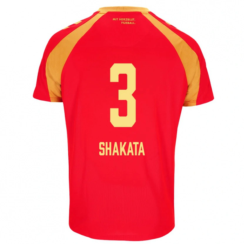 Danxen Kinder Haruto Shakata #3 Rot Orange Schwarz Auswärtstrikot Trikot 2026/27 T-Shirt