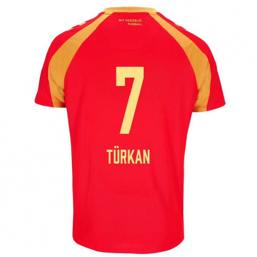 Danxen Kinder Semih Türkan #7 Rot Orange Schwarz Auswärtstrikot Trikot 2026/27 T-Shirt