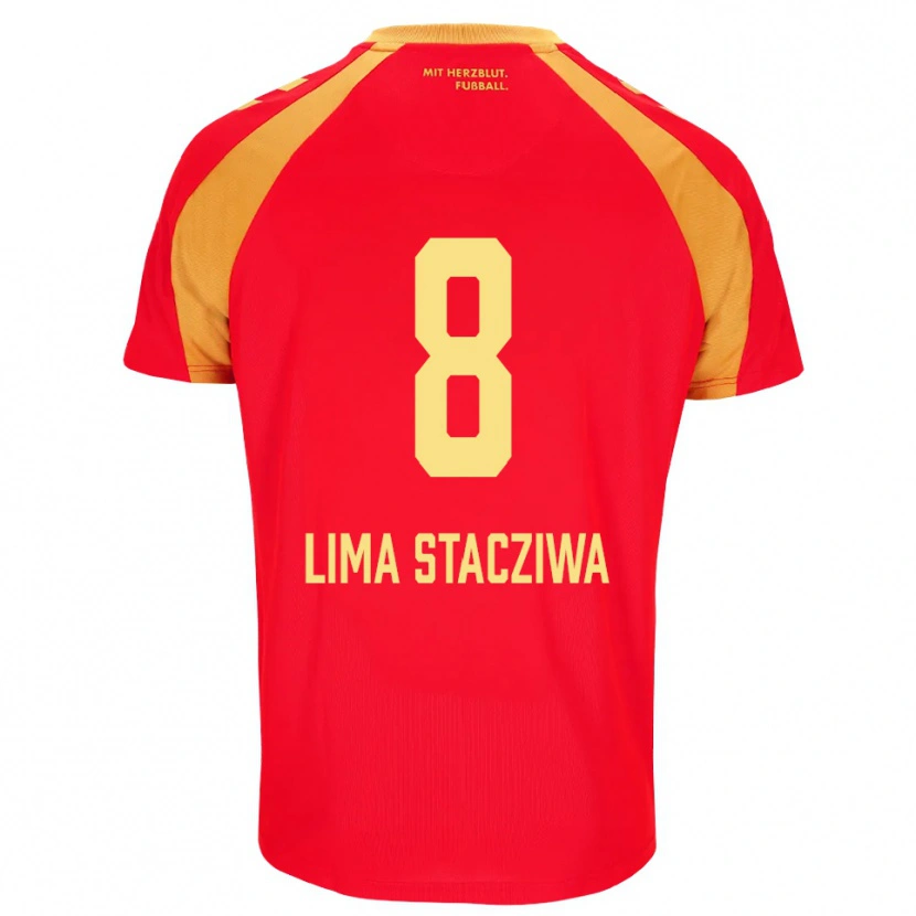 Danxen Kinder Neo Lima Stacziwa #8 Rot Orange Schwarz Auswärtstrikot Trikot 2026/27 T-Shirt