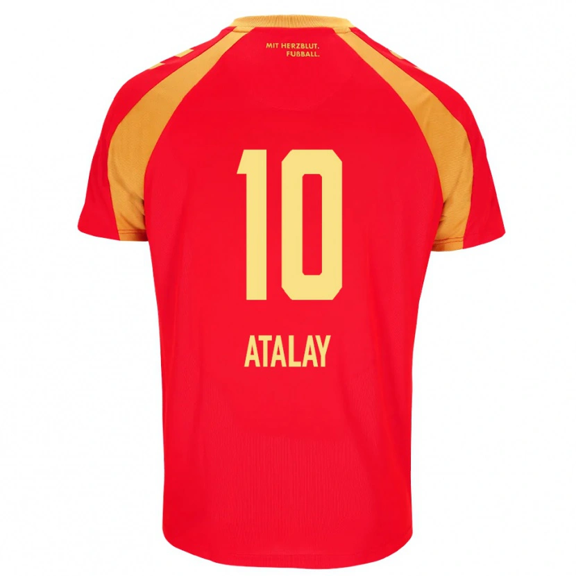 Danxen Kinder Ibrahim Atalay #10 Rot Orange Schwarz Auswärtstrikot Trikot 2026/27 T-Shirt