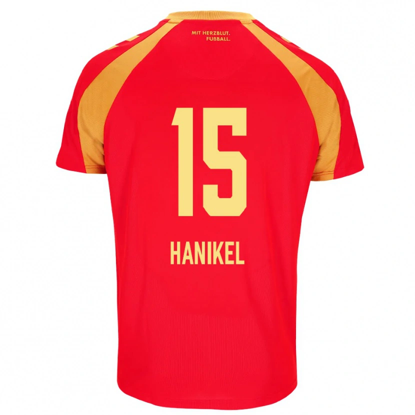 Danxen Kinder Maximilian Hanikel #15 Rot Orange Schwarz Auswärtstrikot Trikot 2026/27 T-Shirt