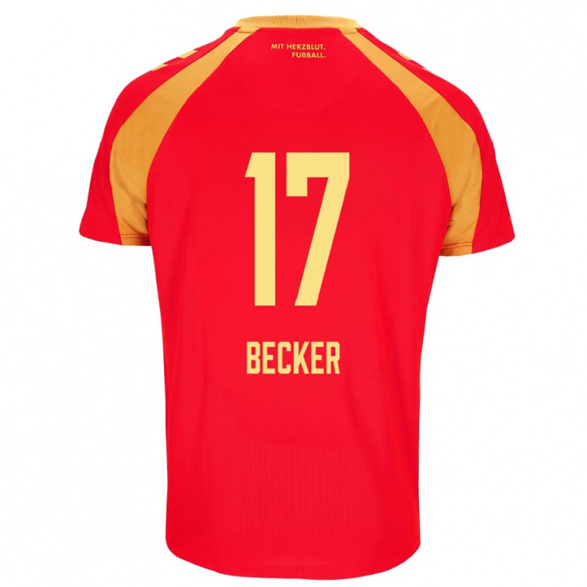 Danxen Kinder Marlon Becker #17 Rot Orange Schwarz Auswärtstrikot Trikot 2026/27 T-Shirt