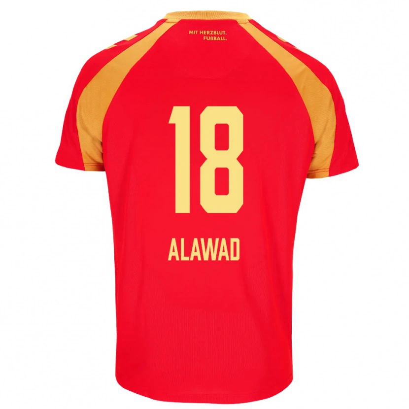Danxen Kinder Ali Alawad #18 Rot Orange Schwarz Auswärtstrikot Trikot 2026/27 T-Shirt