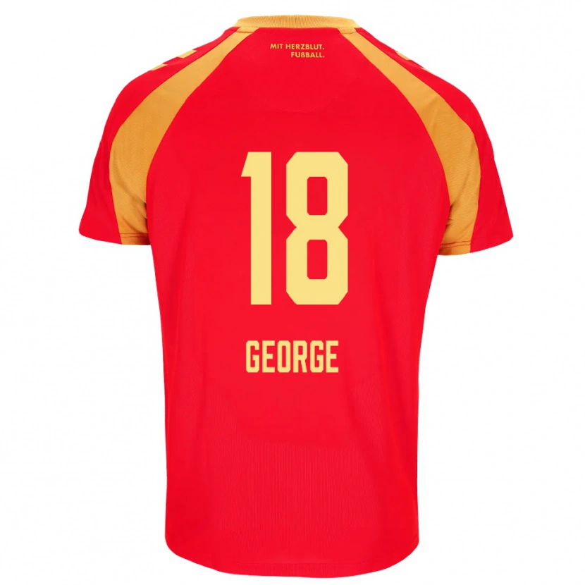 Danxen Kinder Kayonte Kaheim Karim George #18 Rot Orange Schwarz Auswärtstrikot Trikot 2026/27 T-Shirt