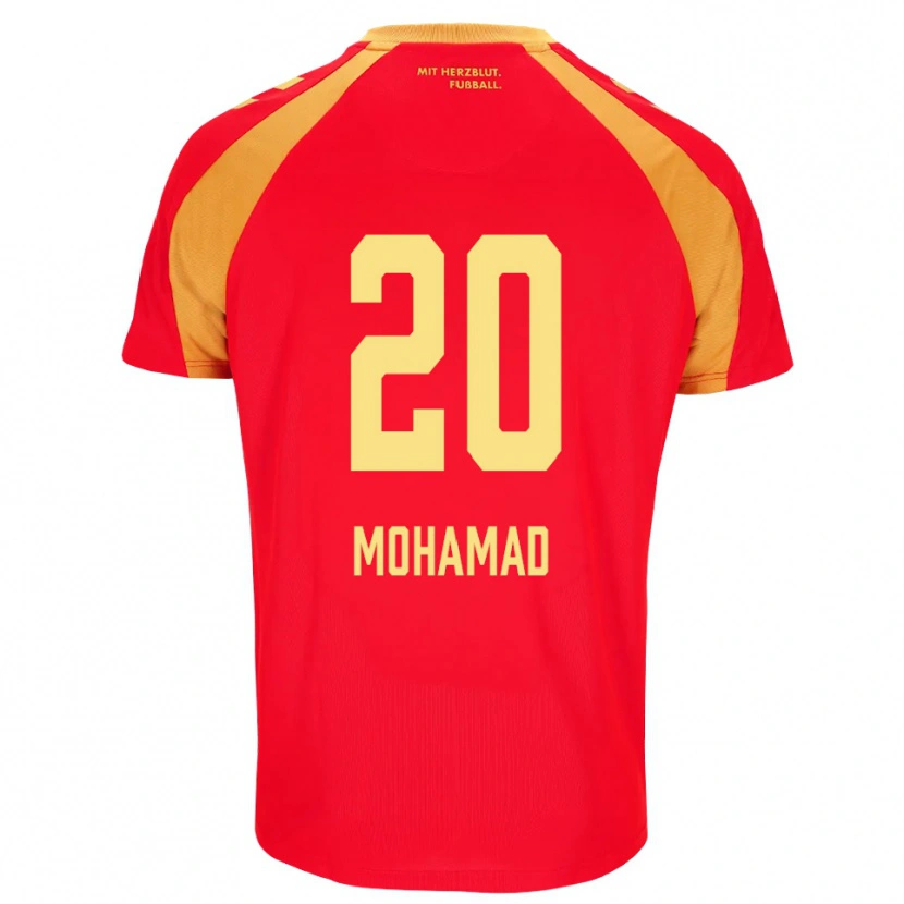 Danxen Kinder Hassan Mohamad #20 Rot Orange Schwarz Auswärtstrikot Trikot 2026/27 T-Shirt