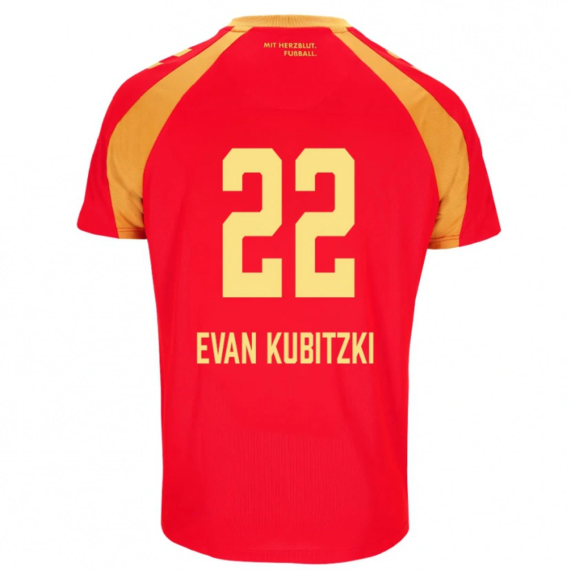 Danxen Kinder Jaden Evan Kubitzki #22 Rot Orange Schwarz Auswärtstrikot Trikot 2026/27 T-Shirt