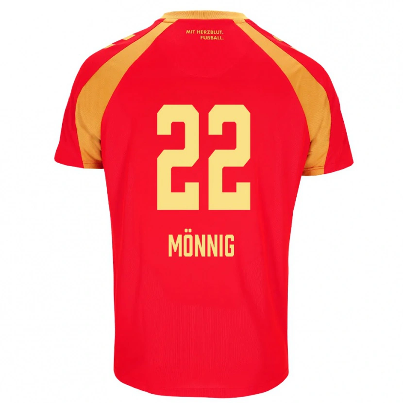 Danxen Kinder Marlon Mönnig #22 Rot Orange Schwarz Auswärtstrikot Trikot 2026/27 T-Shirt