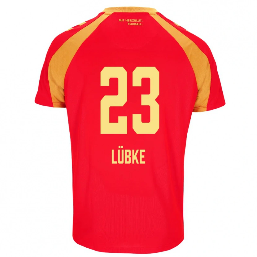 Danxen Kinder Jesper Lübke #23 Rot Orange Schwarz Auswärtstrikot Trikot 2026/27 T-Shirt
