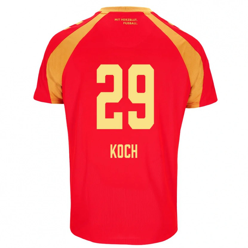 Danxen Kinder Henrik Koch #29 Rot Orange Schwarz Auswärtstrikot Trikot 2026/27 T-Shirt