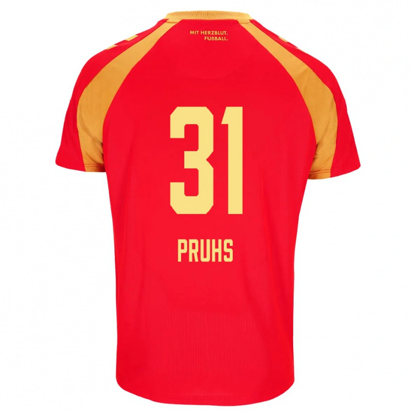Danxen Kinder Florian Pruhs #31 Rot Orange Schwarz Auswärtstrikot Trikot 2026/27 T-Shirt