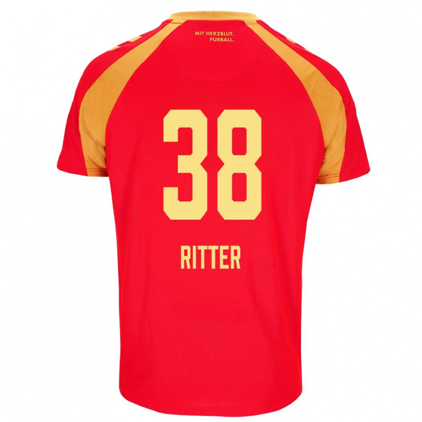 Danxen Kinder Max Ritter #38 Rot Orange Schwarz Auswärtstrikot Trikot 2026/27 T-Shirt