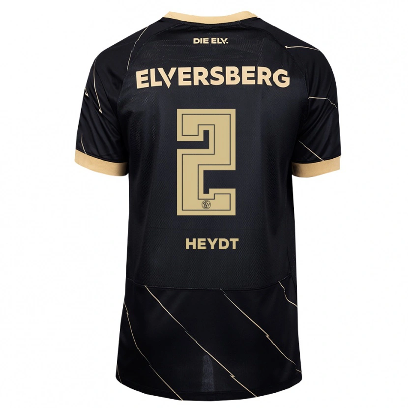 Danxen Kinder Robin Heydt #2 Schwarz Braun Auswärtstrikot Trikot 2026/27 T-Shirt