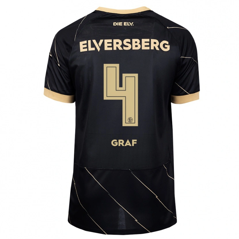 Danxen Kinder Matheo Graf #4 Schwarz Braun Auswärtstrikot Trikot 2026/27 T-Shirt