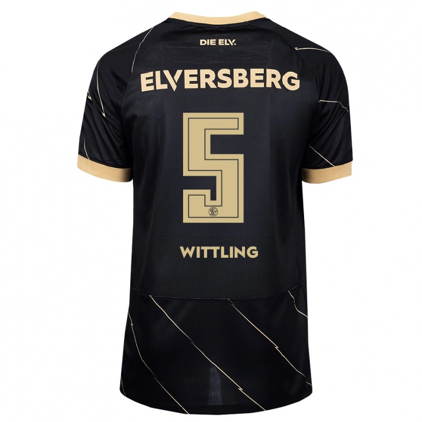 Danxen Kinder Emilia Wittling #5 Schwarz Braun Auswärtstrikot Trikot 2026/27 T-Shirt