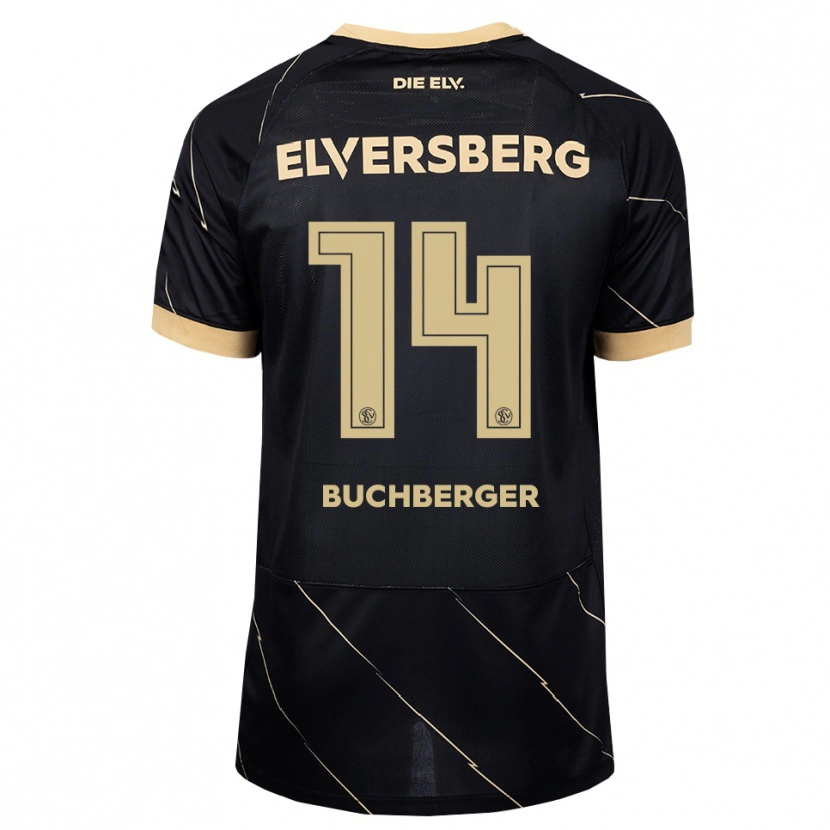 Danxen Kinder Jonas Buchberger #14 Schwarz Braun Auswärtstrikot Trikot 2026/27 T-Shirt