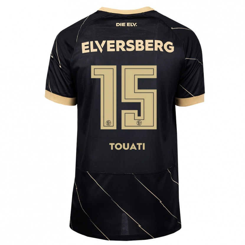 Danxen Kinder Naserdine Touati #15 Schwarz Braun Auswärtstrikot Trikot 2026/27 T-Shirt