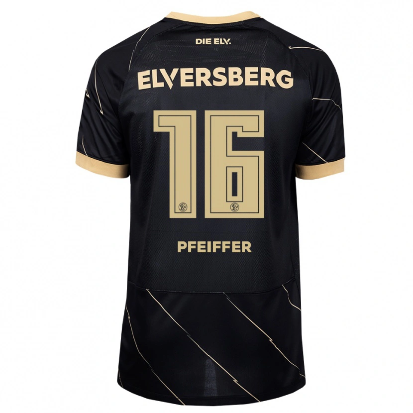 Danxen Kinder Luca Pfeiffer #16 Schwarz Braun Auswärtstrikot Trikot 2026/27 T-Shirt