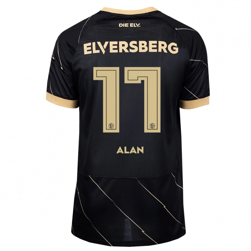 Danxen Kinder Alan Rodriguez #17 Schwarz Braun Auswärtstrikot Trikot 2026/27 T-Shirt