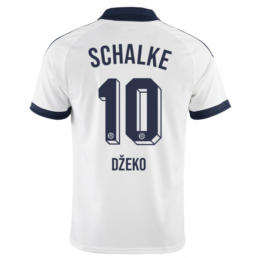 Danxen Kinder Edin Dzeko #10 Schwarz Weiß Auswärtstrikot Trikot 2026/27 T-Shirt