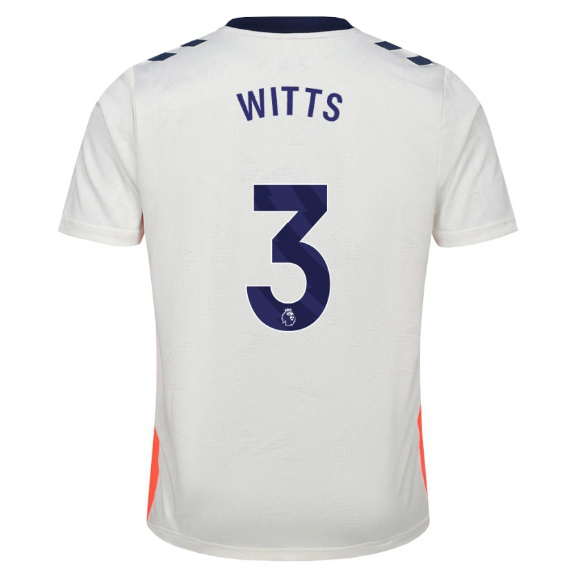 Danxen Kinder Callum Witts #3 Weiß Orange Königsblau Auswärtstrikot Trikot 2026/27 T-Shirt
