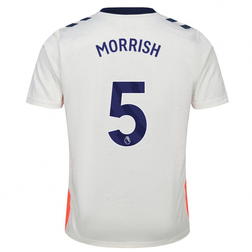 Danxen Kinder Rhys Morrish #5 Weiß Orange Königsblau Auswärtstrikot Trikot 2026/27 T-Shirt