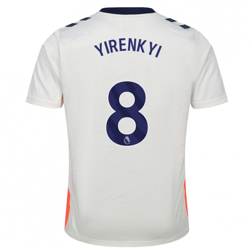Danxen Kinder Caleb Yirenkyi #8 Weiß Orange Königsblau Auswärtstrikot Trikot 2026/27 T-Shirt
