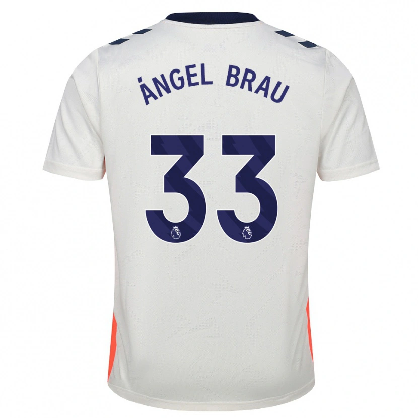Danxen Kinder Miguel Ángel Brau #33 Weiß Orange Königsblau Auswärtstrikot Trikot 2026/27 T-Shirt