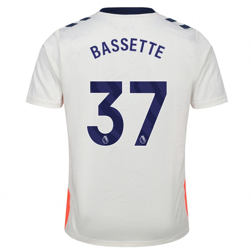 Danxen Kinder Norman Bassette #37 Weiß Orange Königsblau Auswärtstrikot Trikot 2026/27 T-Shirt