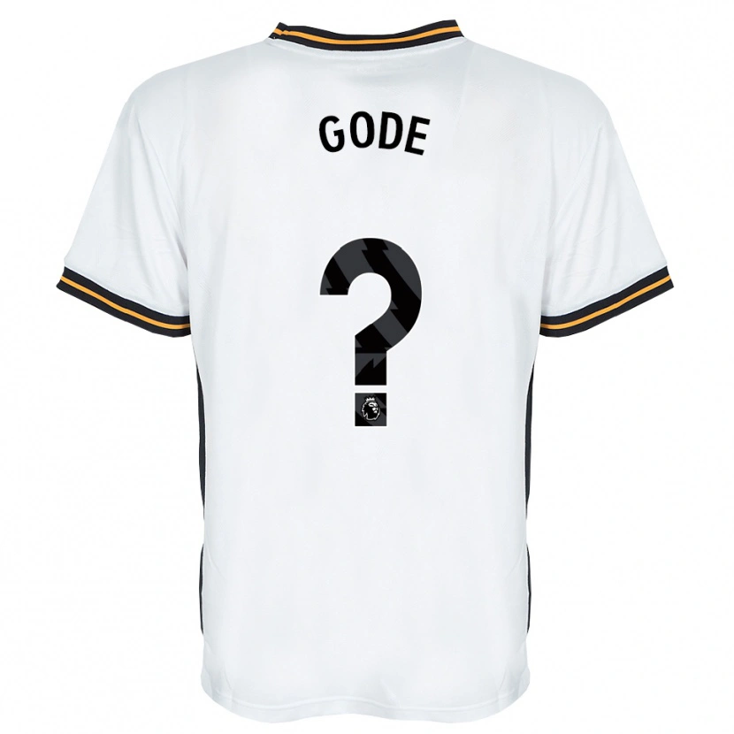 Danxen Kinder Ted Gode #0 Weiß Orange Schwarz Auswärtstrikot Trikot 2026/27 T-Shirt