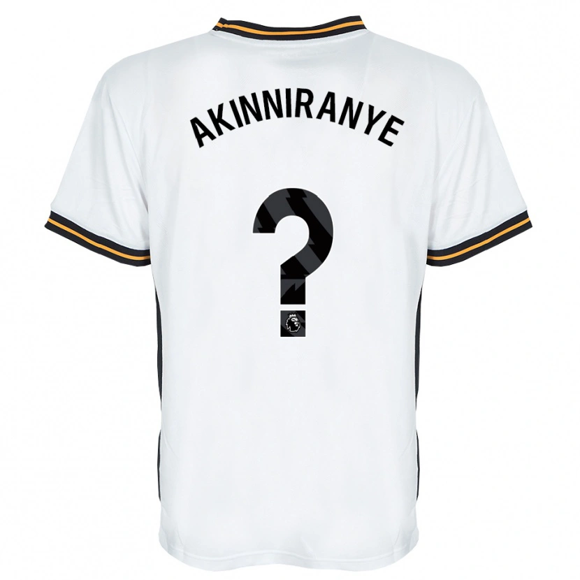 Danxen Kinder George Akinniranye #0 Weiß Orange Schwarz Auswärtstrikot Trikot 2026/27 T-Shirt