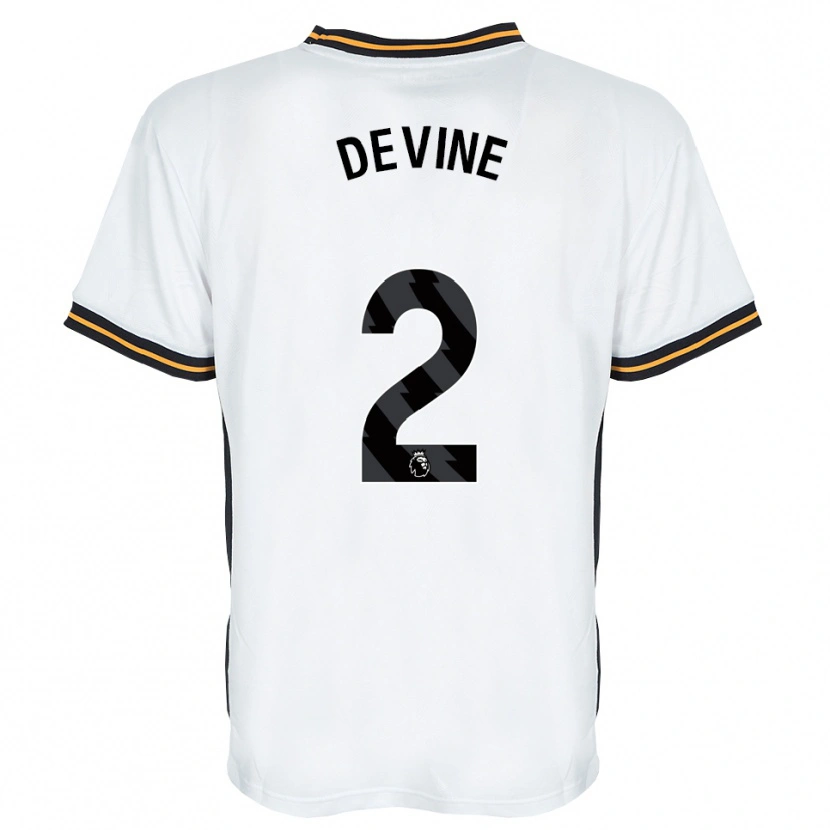 Danxen Kinder Ed Devine #2 Weiß Orange Schwarz Auswärtstrikot Trikot 2026/27 T-Shirt