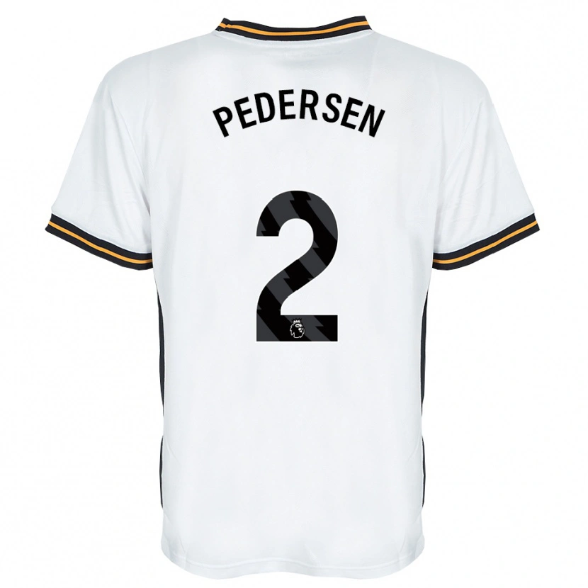 Danxen Kinder Eden Pedersen #2 Weiß Orange Schwarz Auswärtstrikot Trikot 2026/27 T-Shirt