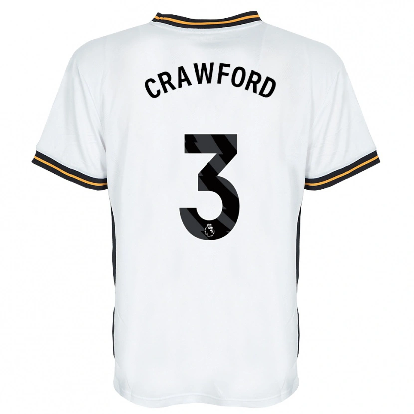 Danxen Kinder Jude Crawford #3 Weiß Orange Schwarz Auswärtstrikot Trikot 2026/27 T-Shirt