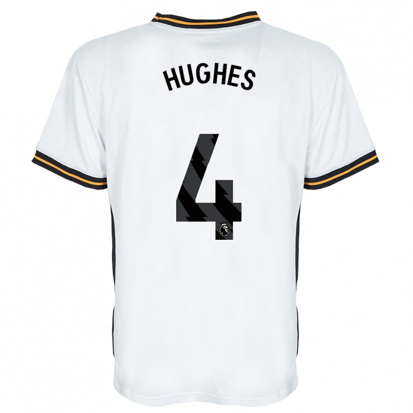 Danxen Kinder Charlie Hughes #4 Weiß Orange Schwarz Auswärtstrikot Trikot 2026/27 T-Shirt