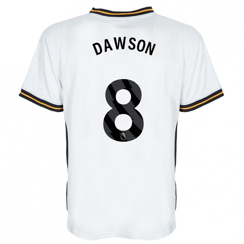 Danxen Kinder Lucas Dawson #8 Weiß Orange Schwarz Auswärtstrikot Trikot 2026/27 T-Shirt