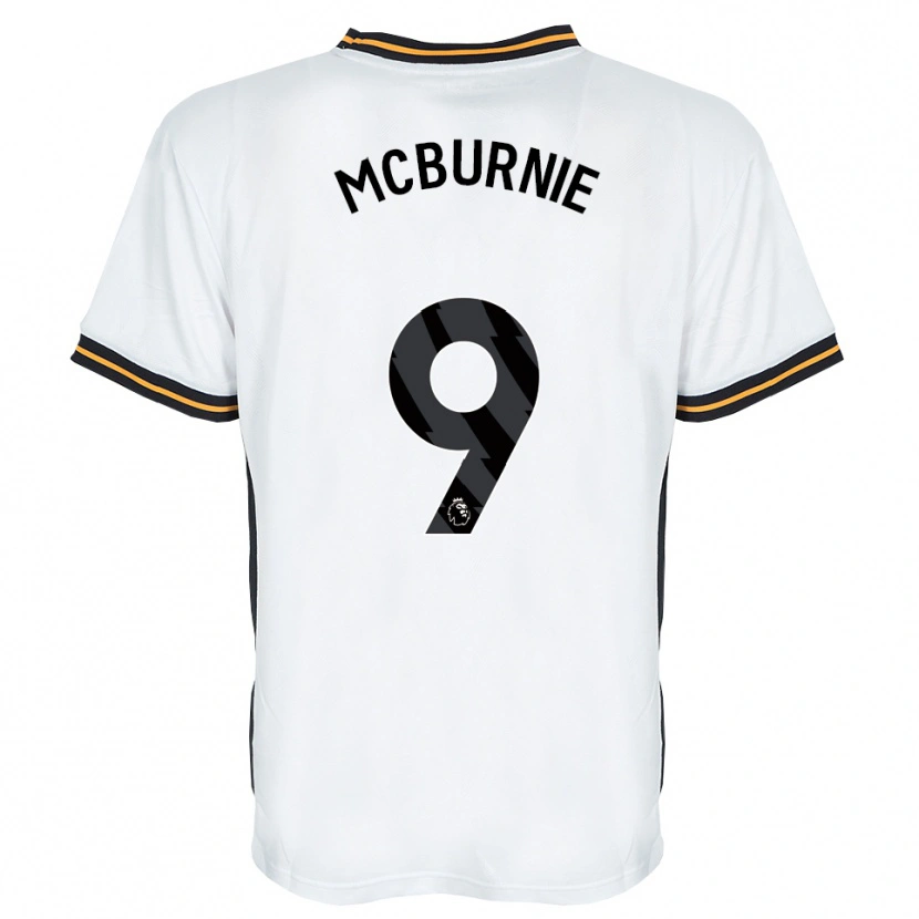 Danxen Kinder Oli Mcburnie #9 Weiß Orange Schwarz Auswärtstrikot Trikot 2026/27 T-Shirt