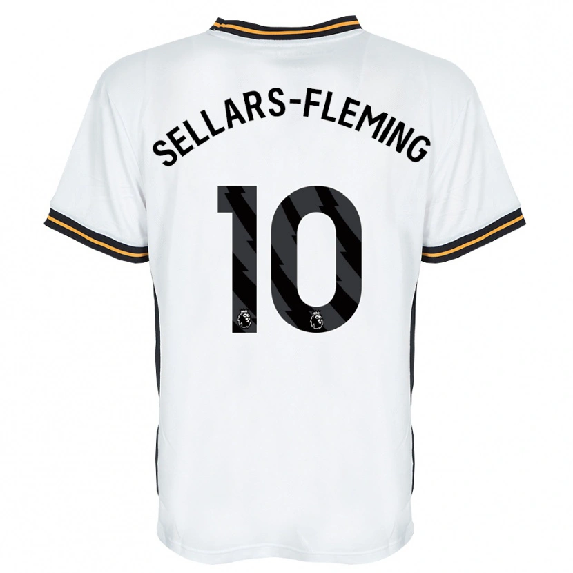 Danxen Kinder Tyrell Sellars-Fleming #10 Weiß Orange Schwarz Auswärtstrikot Trikot 2026/27 T-Shirt